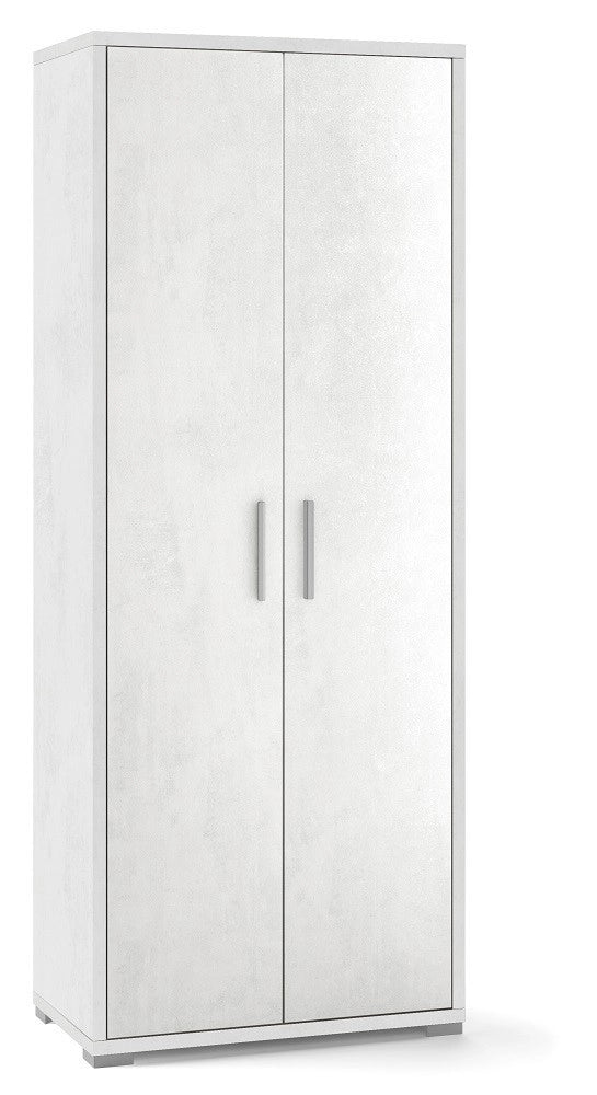 ARMADIO 2 ANTE H182 L71 P41 cm STRUTTURA E FRONTALE BIANCO OSSIDO SARMOG Db354k