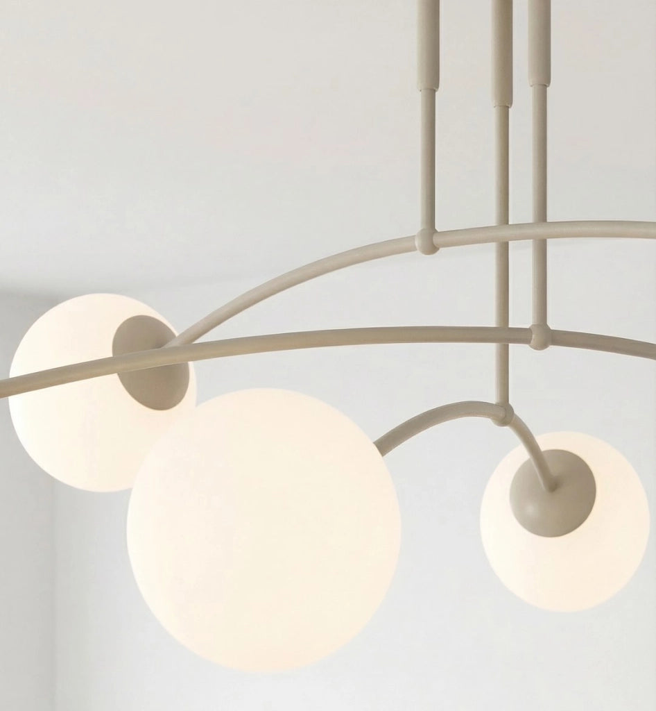 Plafoniera moderna PREGOS 6xE14 beige bianco Emibig