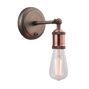 Applique industriale stagno anticato rame, interruttore E27 Endon