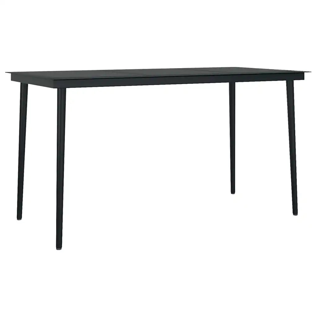 Set da Pranzo da Giardino 5 pz Nero 3099633