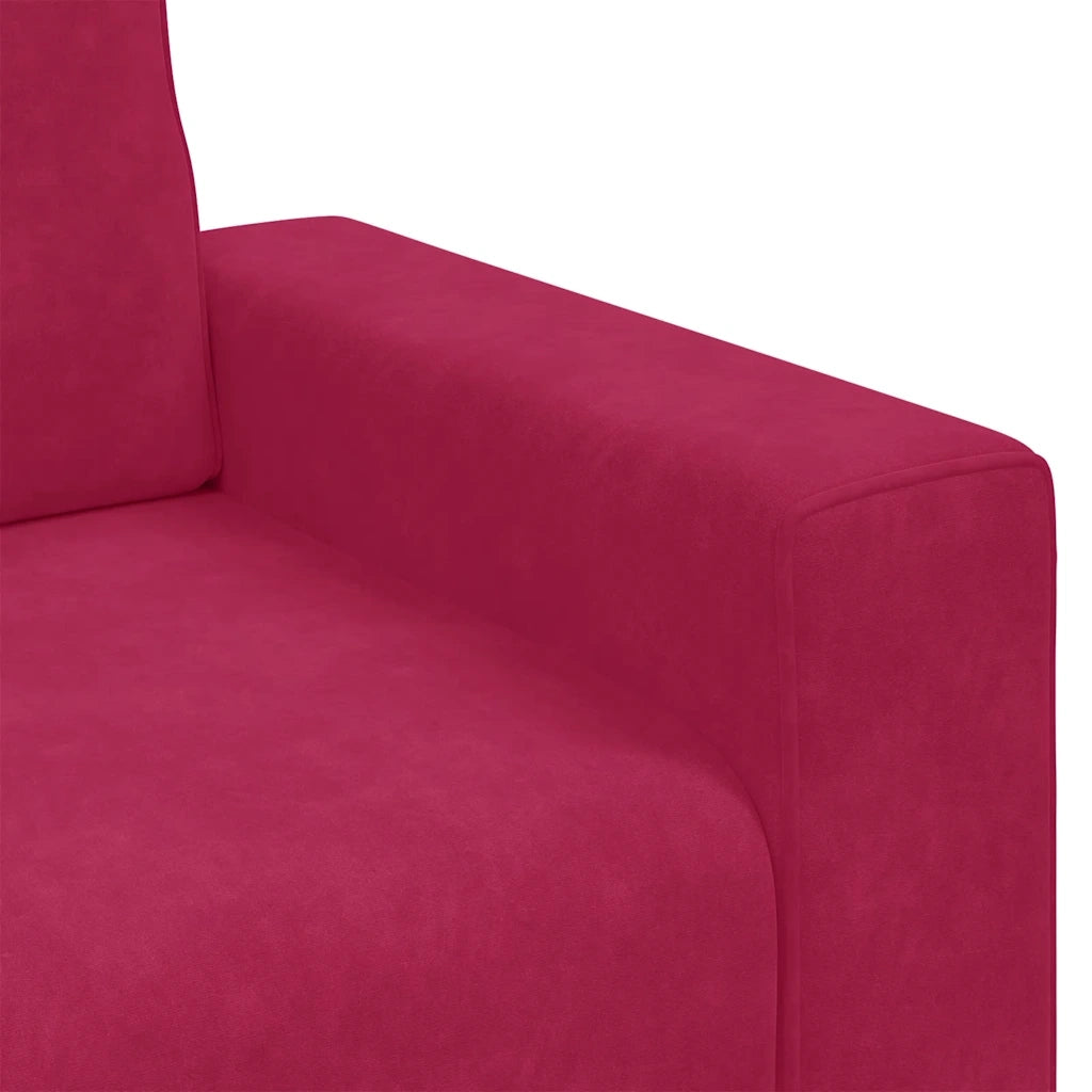 Divano Sedia Rosso Vino 100x77x82 cm Velluto 4105251