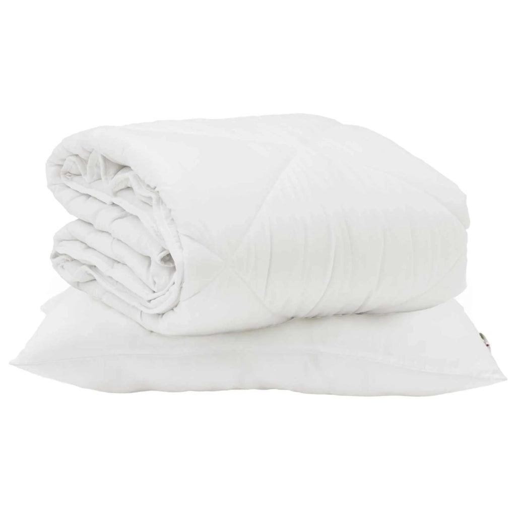 Piumone | Duvet Estivo con cuscino 2 pz Bianco Microfibra