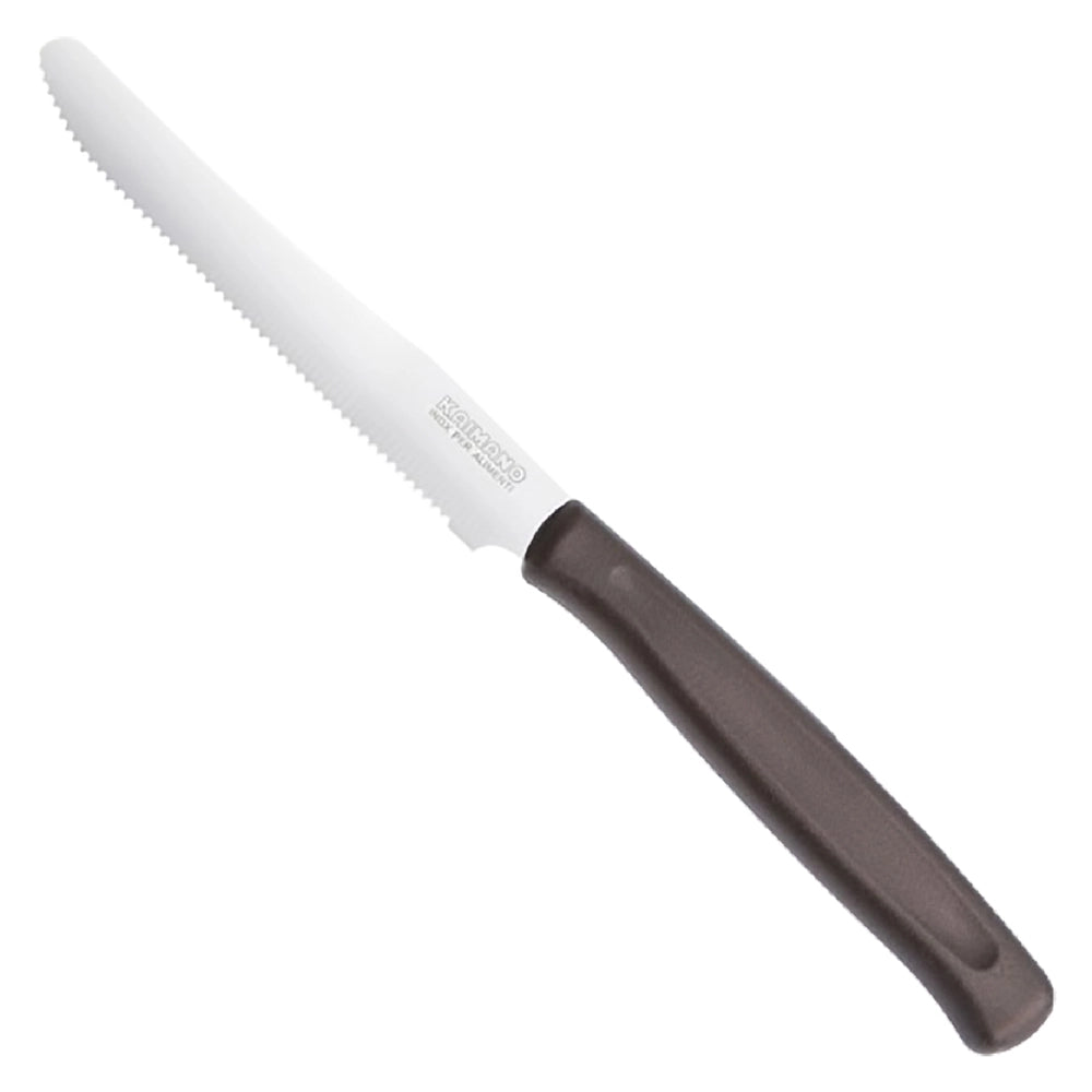 COLTELLO DA TAVOLA SEGHETTATO manico nero  - KAIMANO