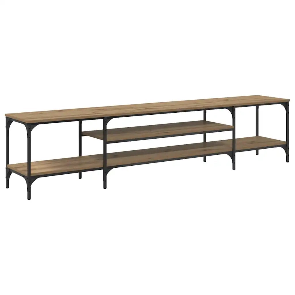 Mobile TV-Credenza per TV-Console TV Rovere artigianale 201 x 35 x 45 cm