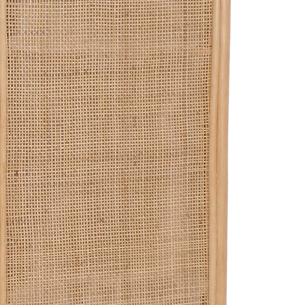 Paravento pieghevole da interno in rattan, marrone naturale