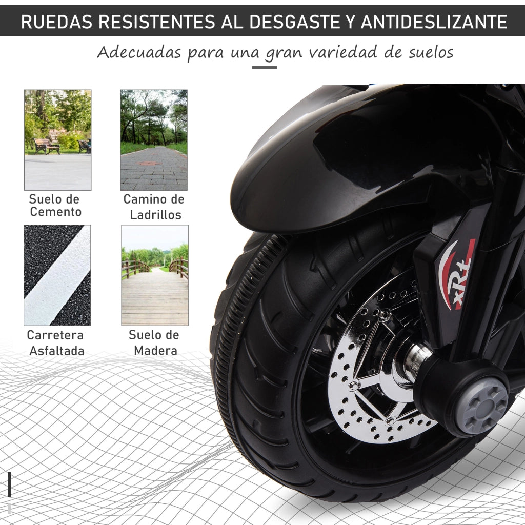 Triciclo Elettrico per Bambini ¨C Minimal ¨C 86x42x52 cm Nero e Bianco