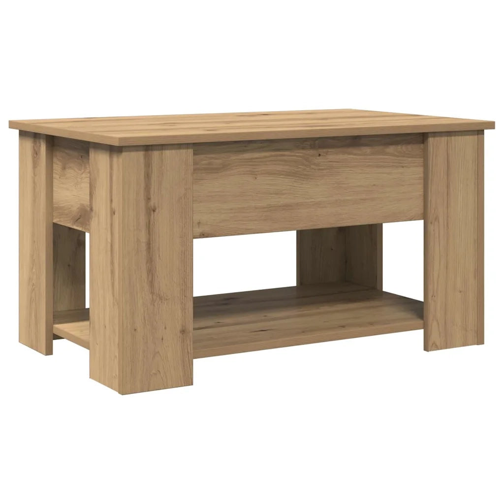 Tavolino da Salotto Rovere Artigianale 79x49x41 cm Truciolato 856929