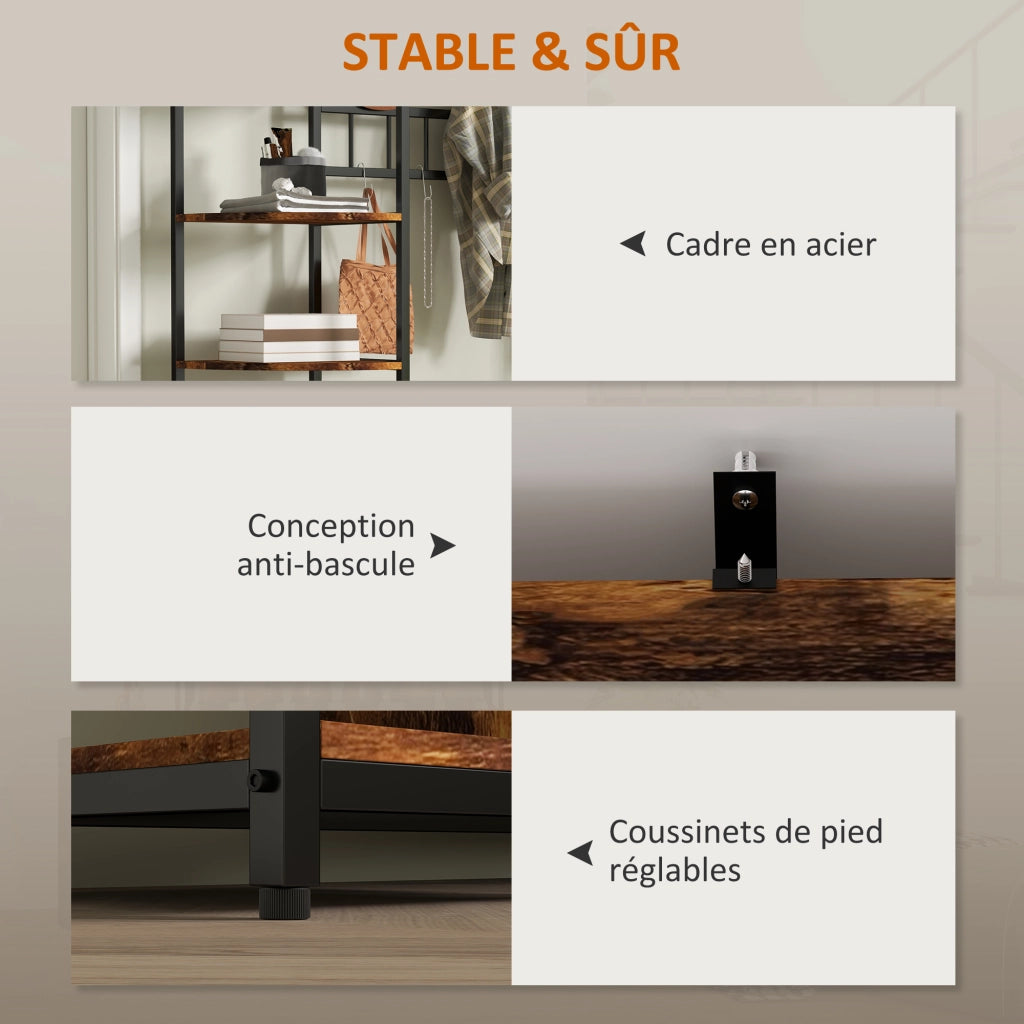 Armadio appendiabiti con scarpiere ¨C zephmum ¨C marrone