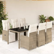 Set Bistrò da Giardino 7 pz con Cuscini in Polyrattan Marrone 3277213