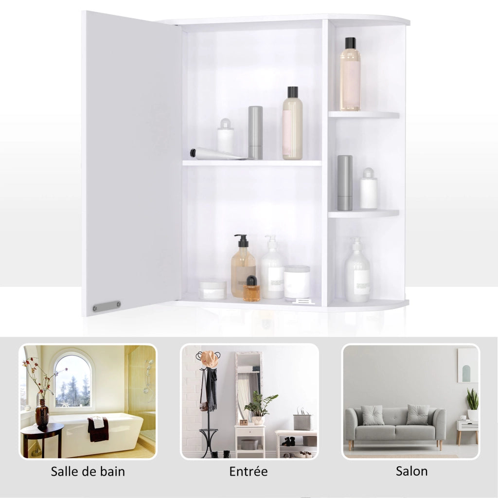 Armadio da Bagno con Specchio ¨C zephmum ¨C Bianco