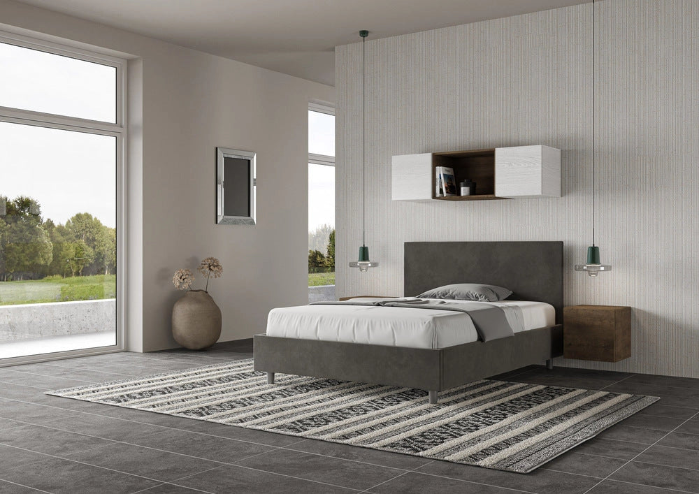 Letto Matrimoniale 160x190 cm Senza Rete Adele Grigio