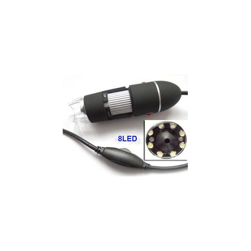 Trade Shop - Microscopio Usb Digitale 80x 800x Pc Notebook Foto Video 8 Led 2.0 Mpx Staffa Cd -