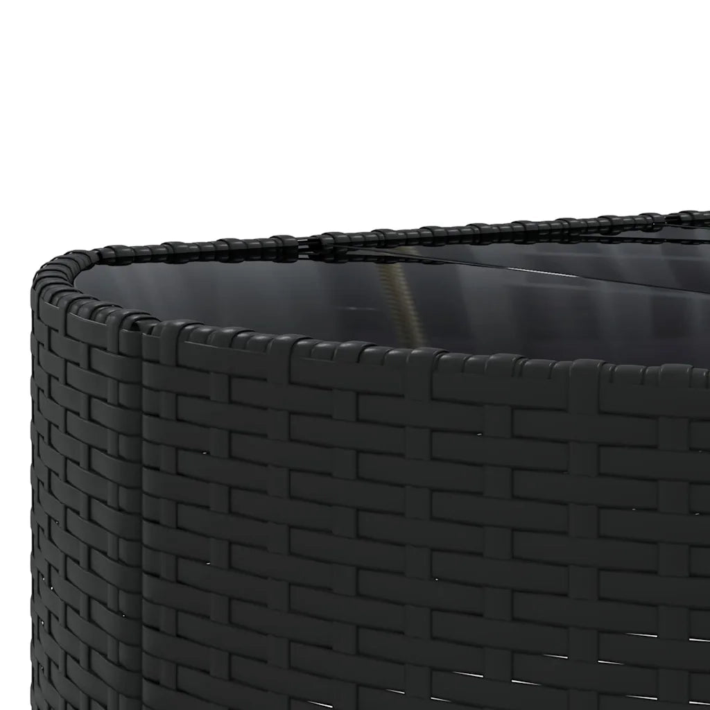 Set Divani da Giardino 10pz con Cuscini in Polyrattan Nero 3308404