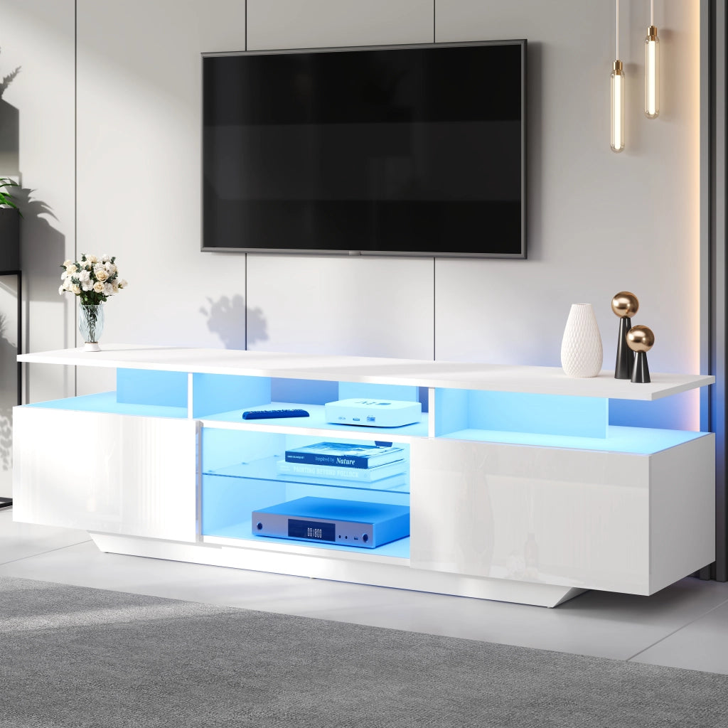 Cassettiera TV bianca in MDF lunghezza 160 cm