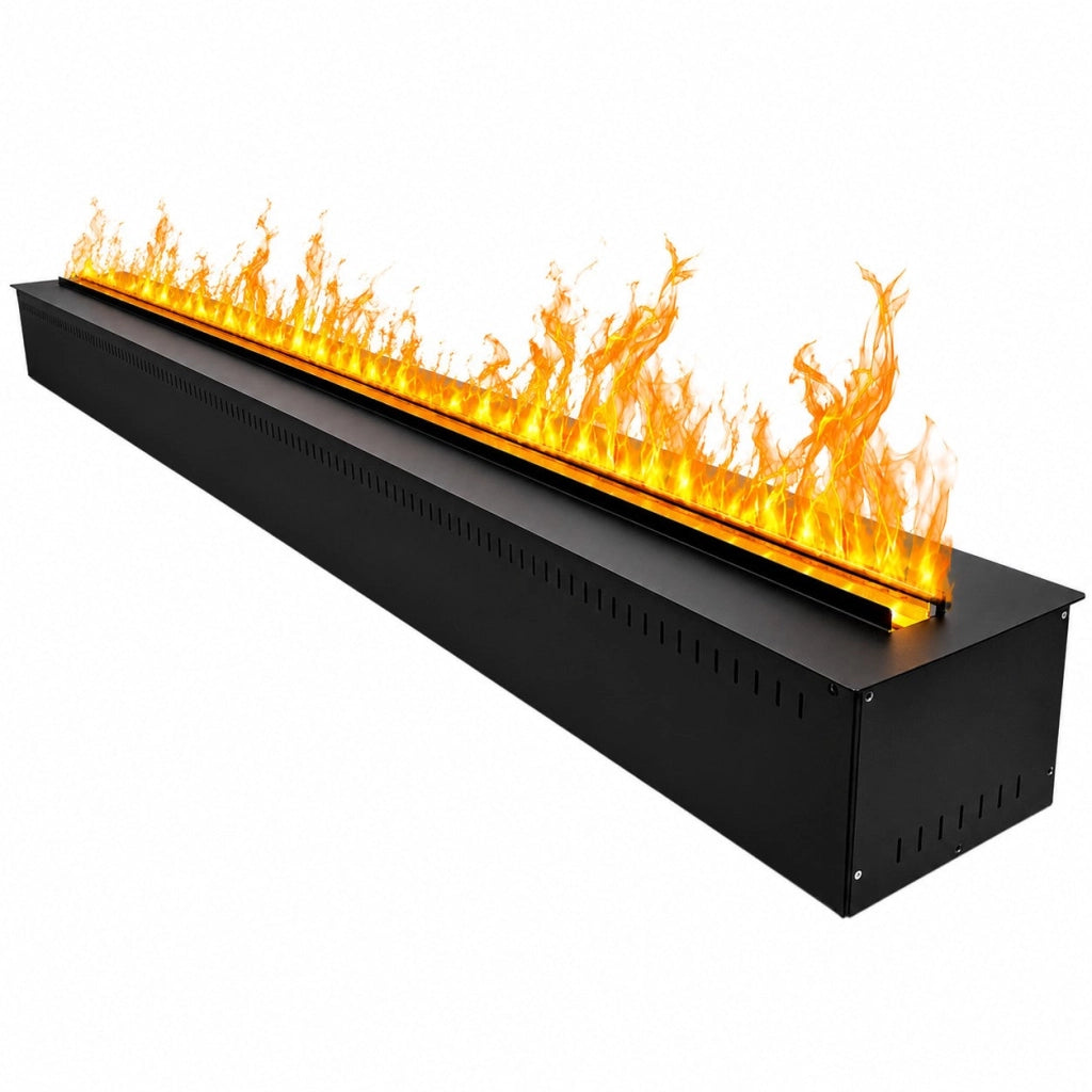 Bruciatore per Camino Elettrico a Vapore Acqueo da Incasso con Fiamme 3D 150x22,7x17,8 cm Capacità 9 lt 722W APP
