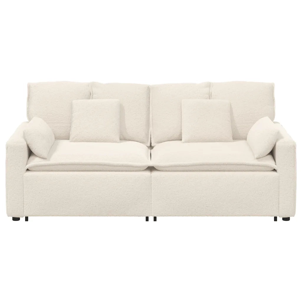 Divano Modulare con Cuscini Crema 3321145