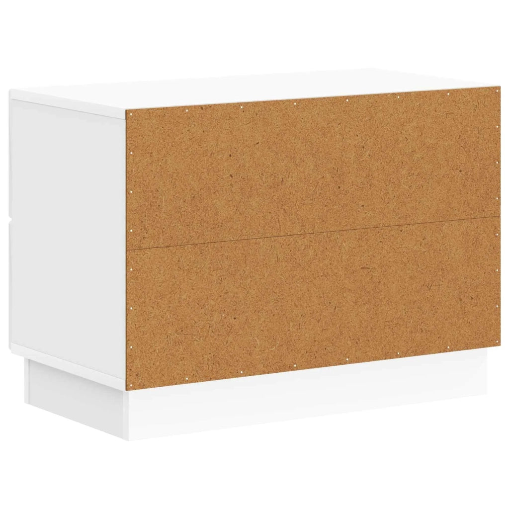 Comodino | Armadio da Notte | Mobiletto da notte con cassetto Bianco Lucido 62 x 34,5 x 44,5 cm