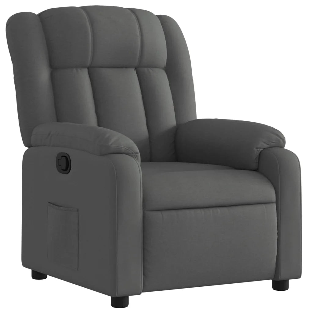 Poltrona reclinabile in tessuto grigio scuro 3205773
