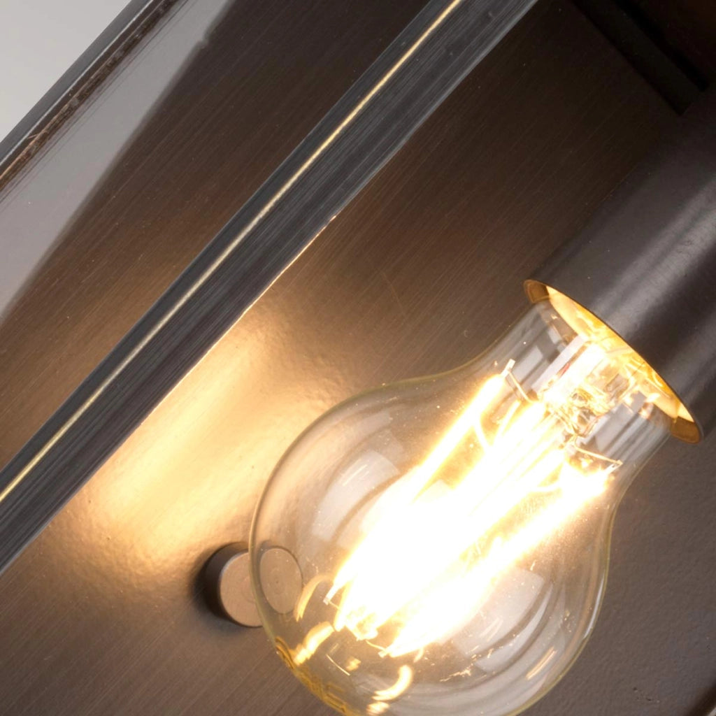 Applique esterna retro Glenview Feiss E27 IP44 bronzo