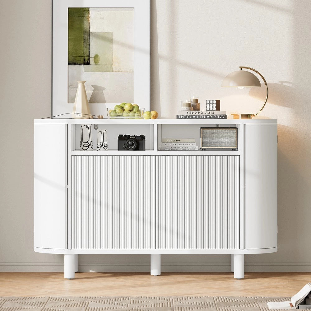 Sideboard Multiuso con Ante e Ripiani ¨C MINIMAL ¨C Bianco