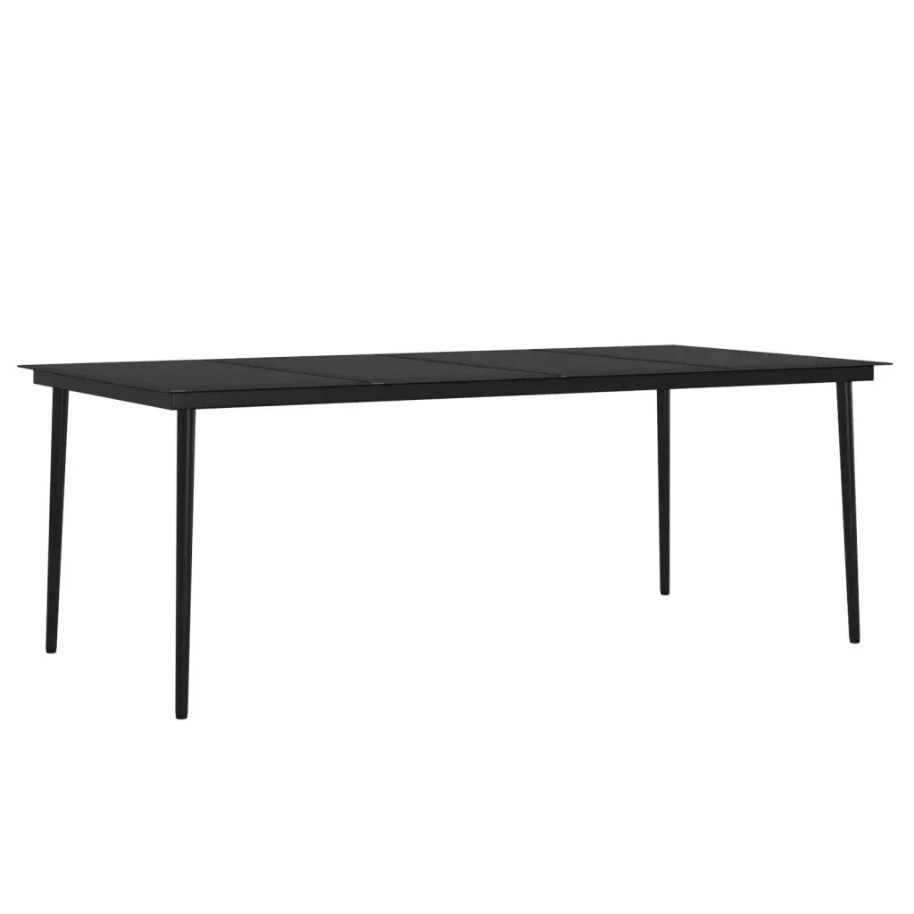 Set da Pranzo da Giardino con Cuscini 9 pz Marrone e Nero 3099322