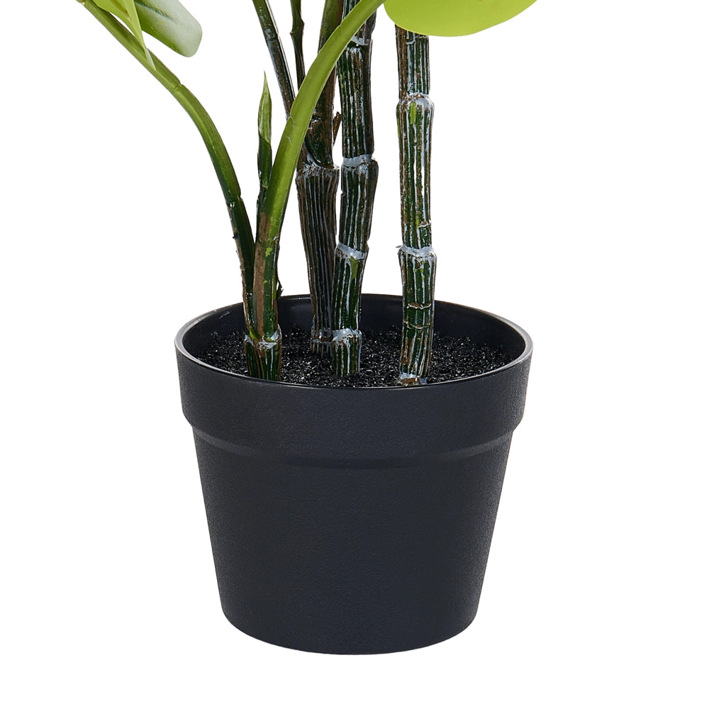 Pianta artificiale con vaso in plastica nera 94 cm per uso interno