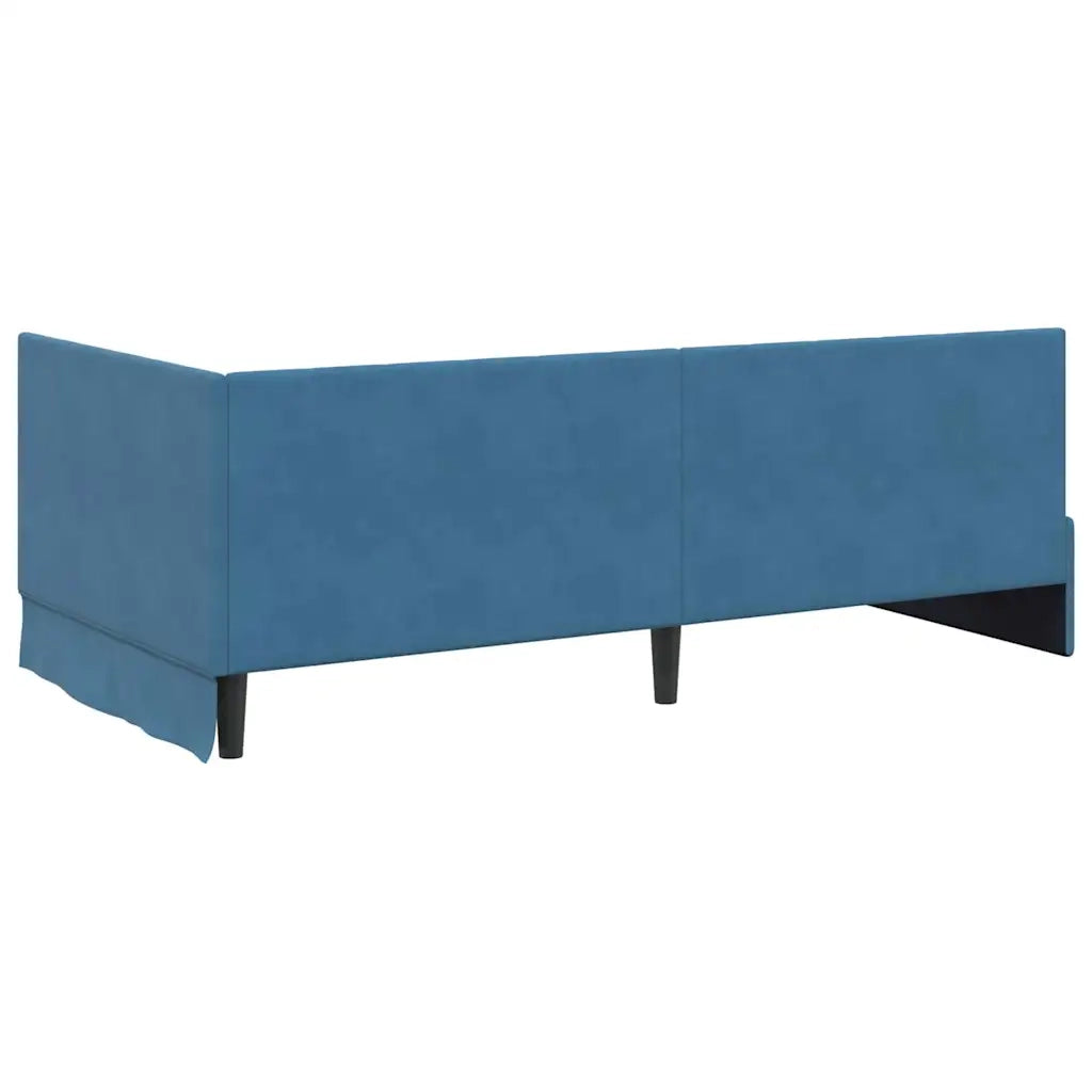 Struttura Letto Angolare con Materasso 2 pcs Blu Velluto 3393847