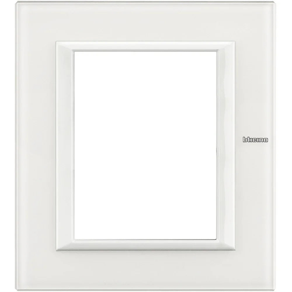 Bticino Axolute - Placca 3+3P Vetro Bianco HA4826VBB
