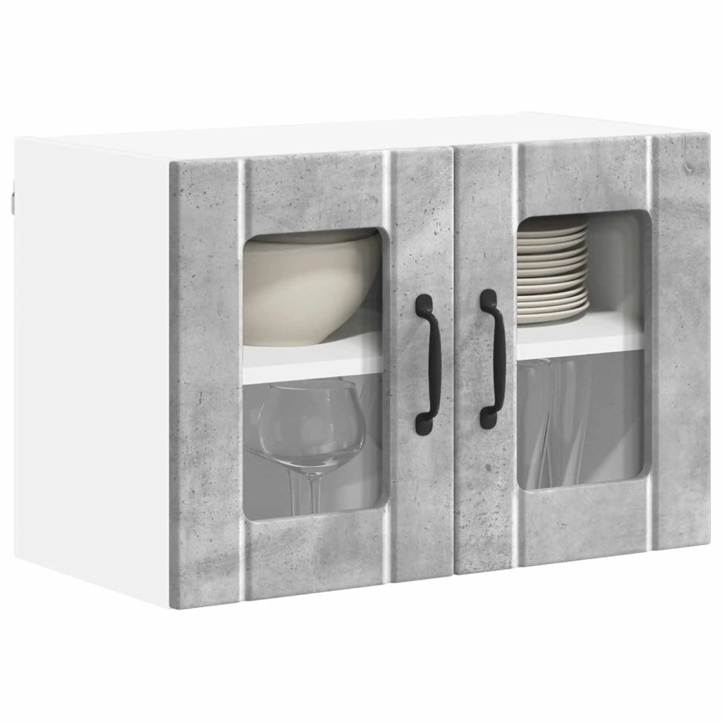 Mobile da cucina 2 pz-Set di 2 Armadio da cucina Grigio cemento 60 x 31 x 40 cm 712593
