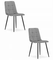 Valora PYRA CHAIR Velluto grigio chiaro Design moderno x2
