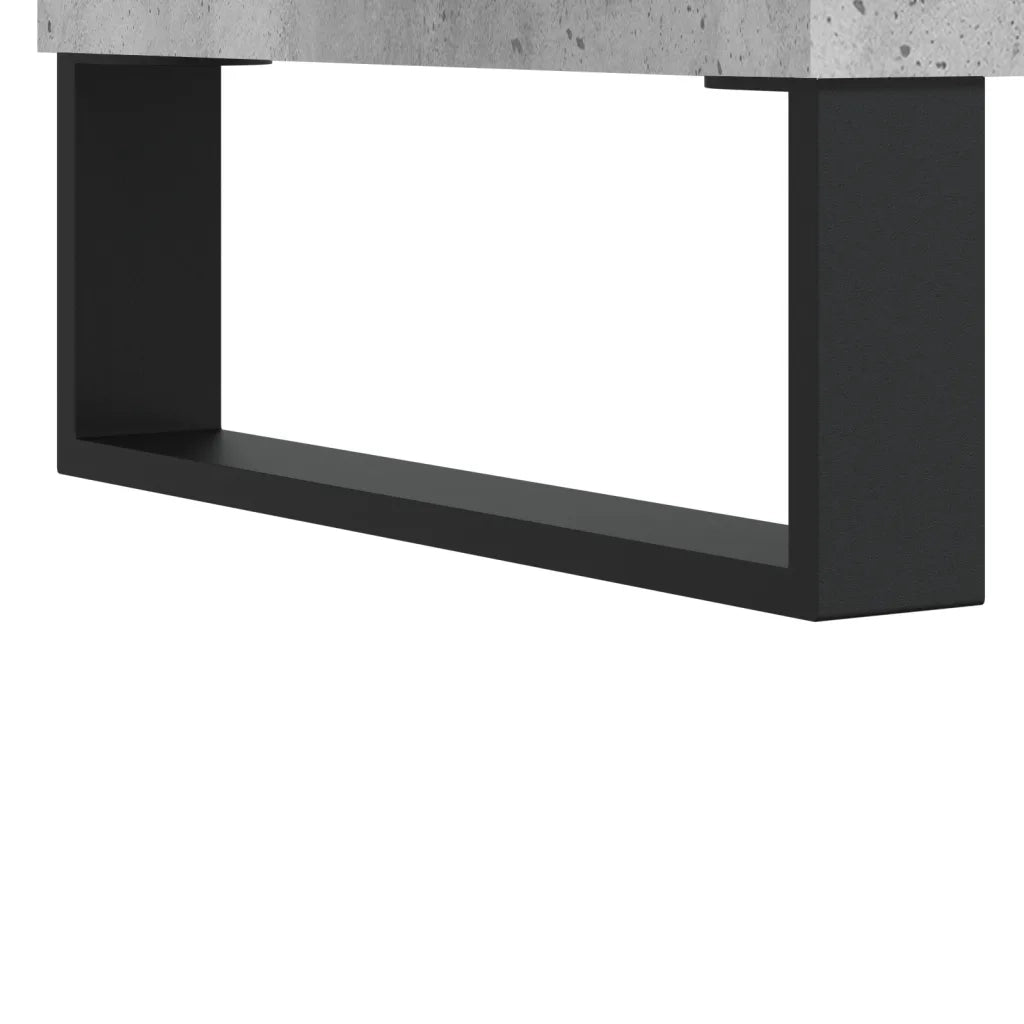 Comodini 2pz-Set di 2 Tavolino da notte Grigio Cemento 40x35x50 cm in Legno Multistrato 620477