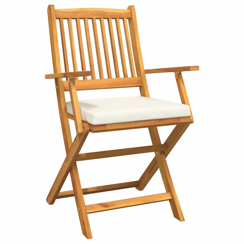 Sedia pieghevole con cuscino 4 pcs Bianco 49 x 57.5 x 92cm 3329123