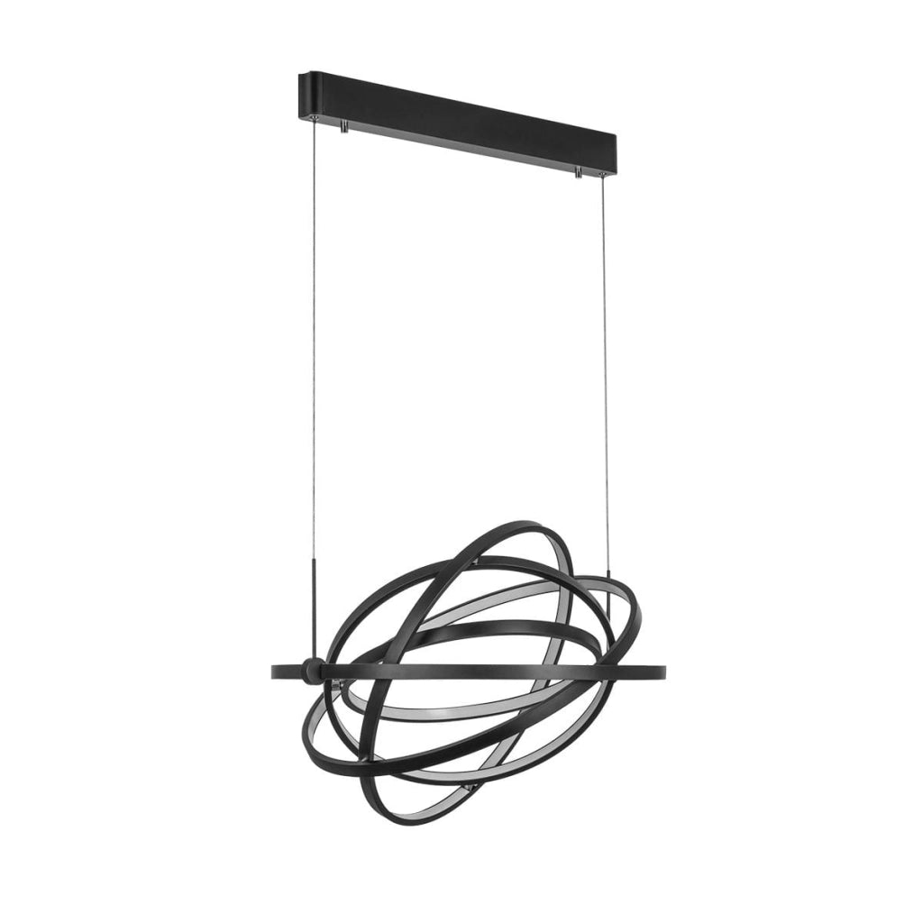 Plafoniera Italux Tryton LED 56W 3000K nera 5 luci