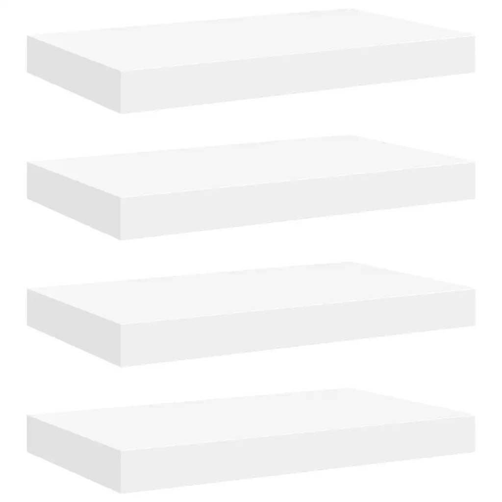 Scaffali a Parete 4 pz Bianchi 40x23x3,8 cm in MDF 323807