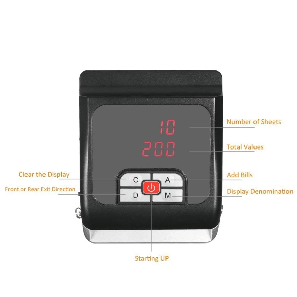 Trade Shop - Mini Rilevatore Banconote False Verifica Conta Banconote A Batteria Litio -
