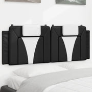 Cuscino Testiera Viana Nero e Bianco 152 cm in Similpelle 374823