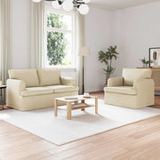 Set di divani 2 pcs Crema 144 x 80 x 85 cm Tessuto 3407521