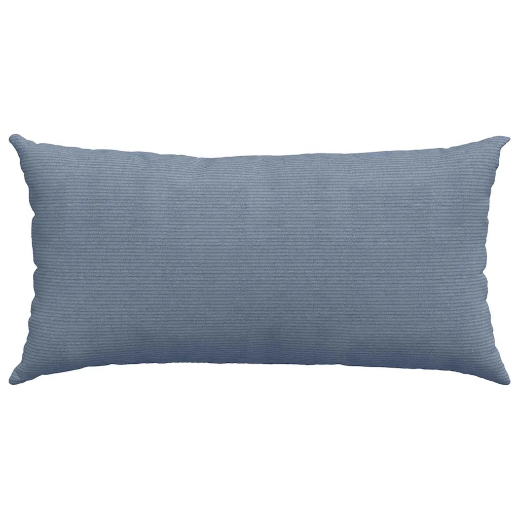 Cuscini da Divano 2 pz-Set di 2 Cuscini per Sofa Blu 80 x 40 cm Tessuto in Cords 348671