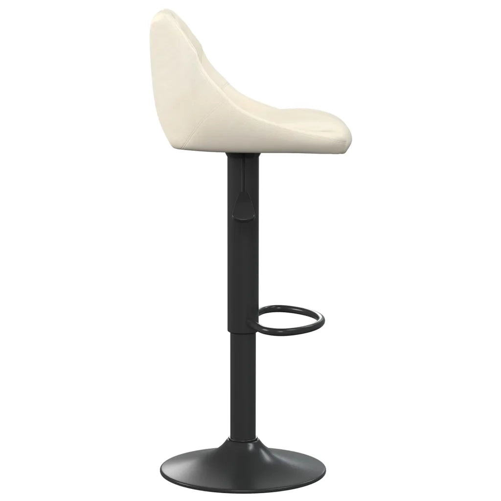 Sgabello da Bar Crema in Velluto 335337