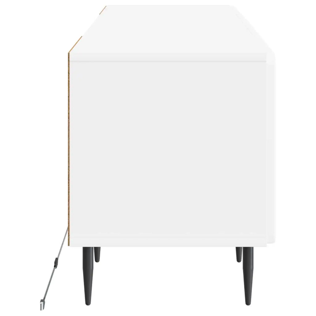 Mobile TV LED Bianco Lucido Legno ingegnerizzato 896469
