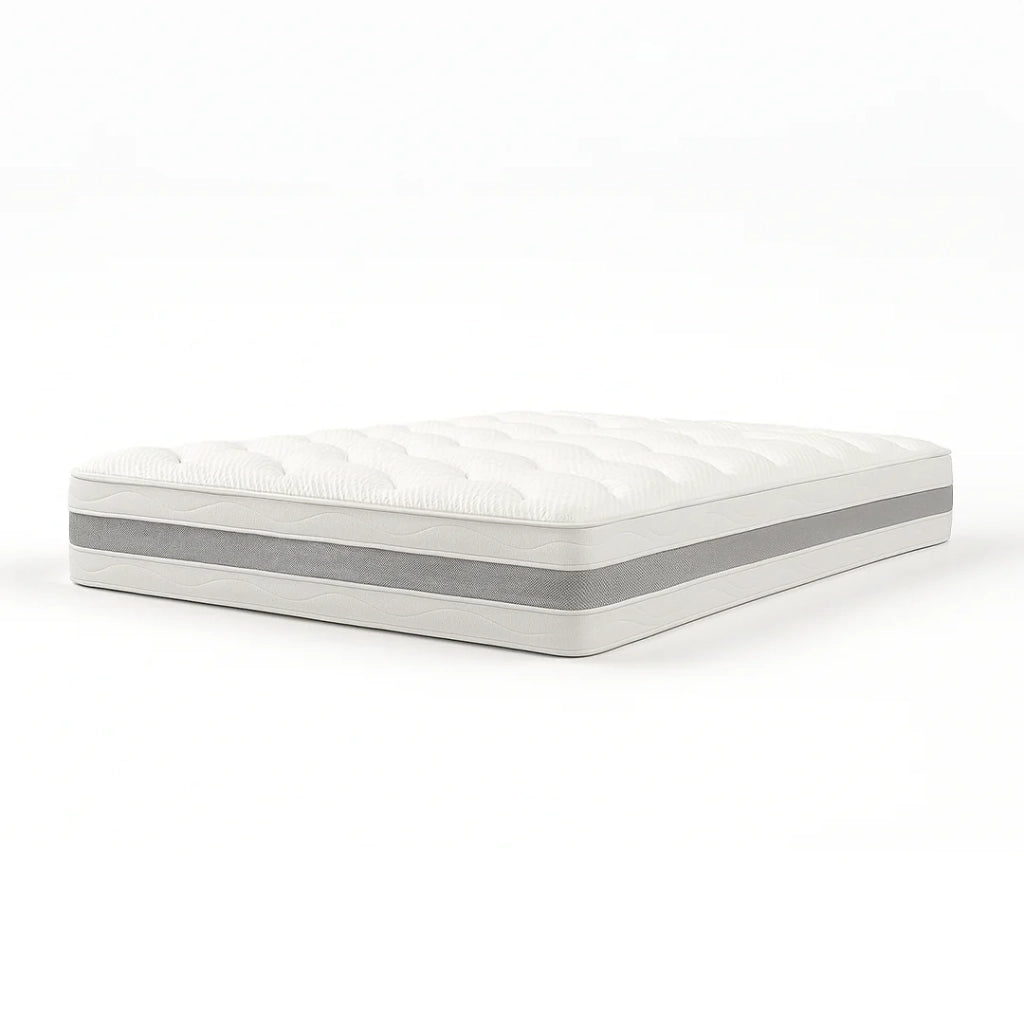 Materasso 180x200 matrimoniale ergonomico e traspirante 20 cm | Comfort naturale e design scandi ad alta rigidità | The White Stone
