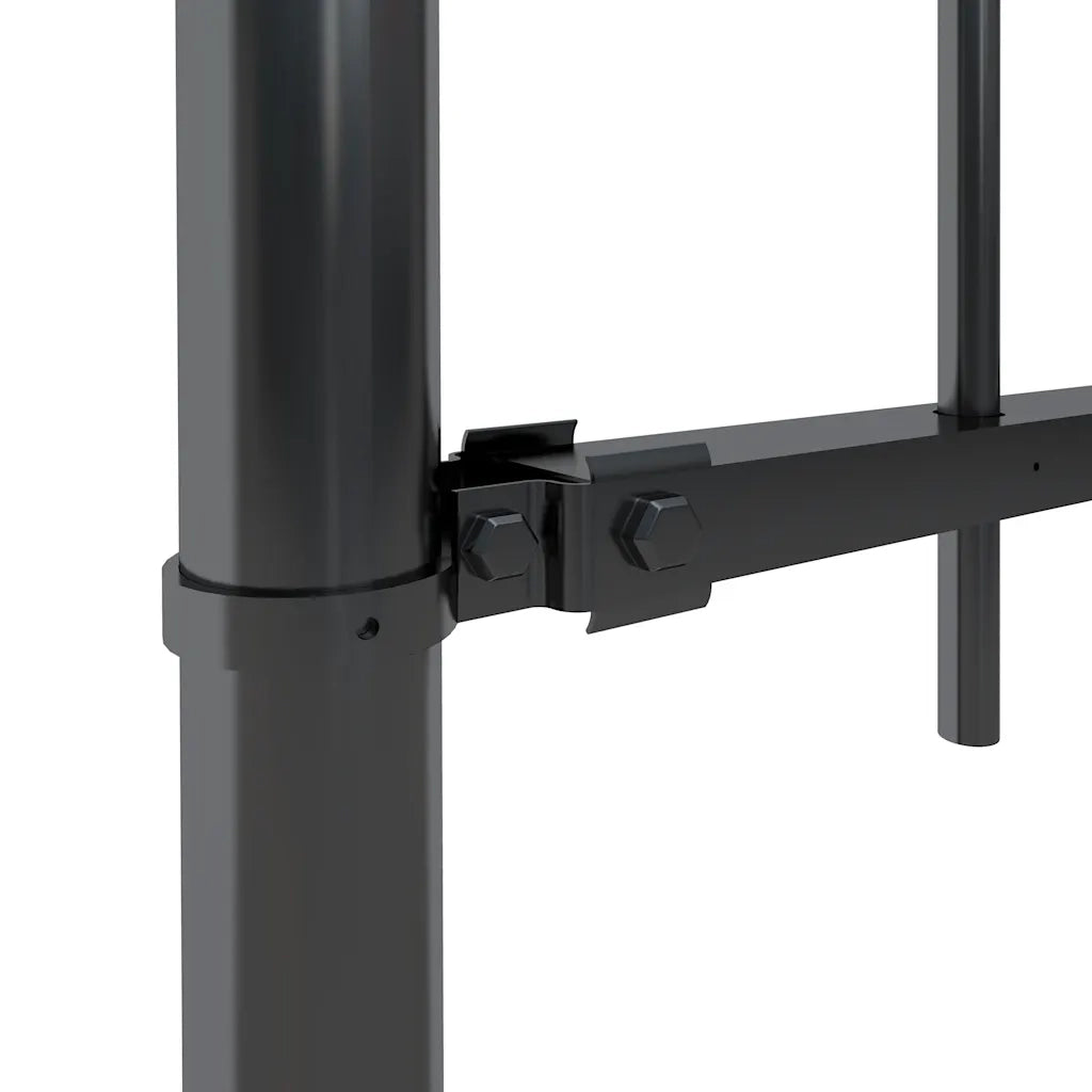 Recinzione da Giardino con Punta a Lancia in Acciaio 337x120 cm Nero 277621