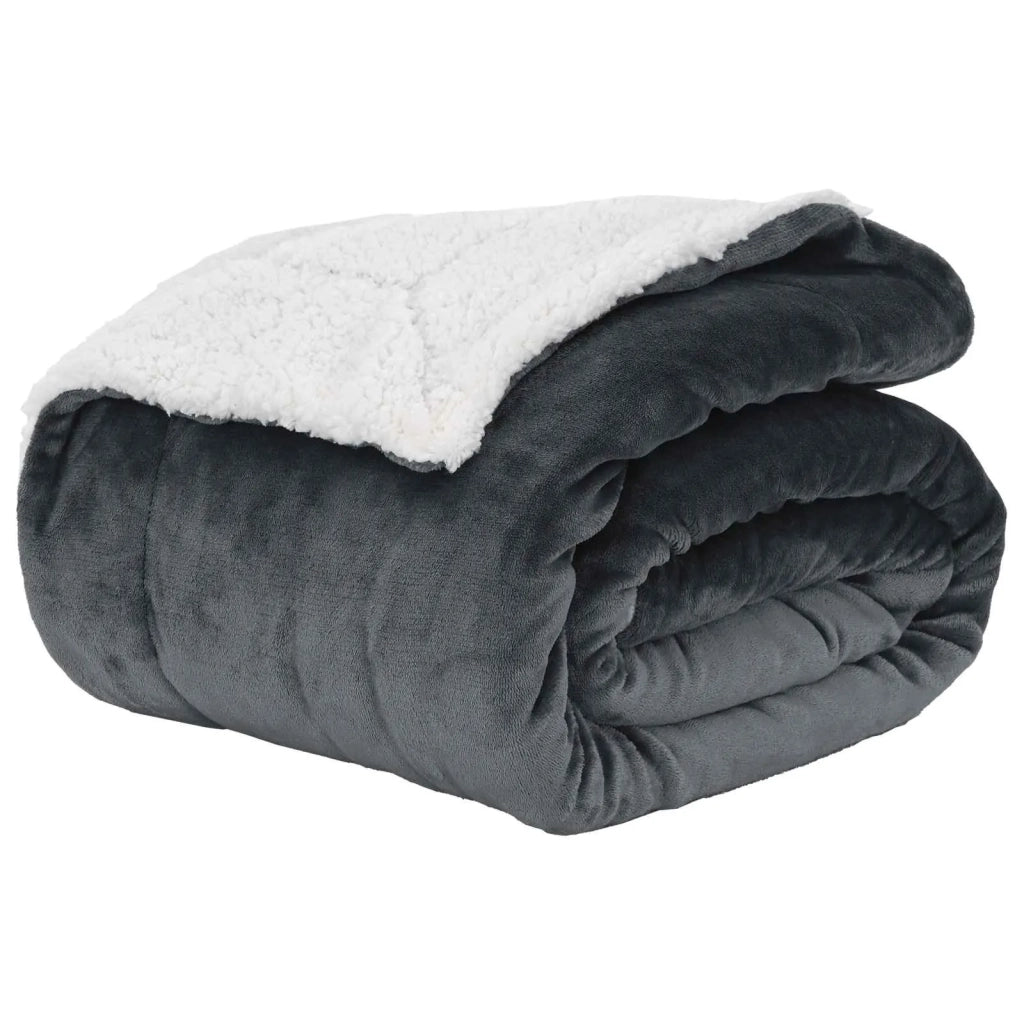 Coperta Grigio scuro 150 x 200 cm Panno 42016982