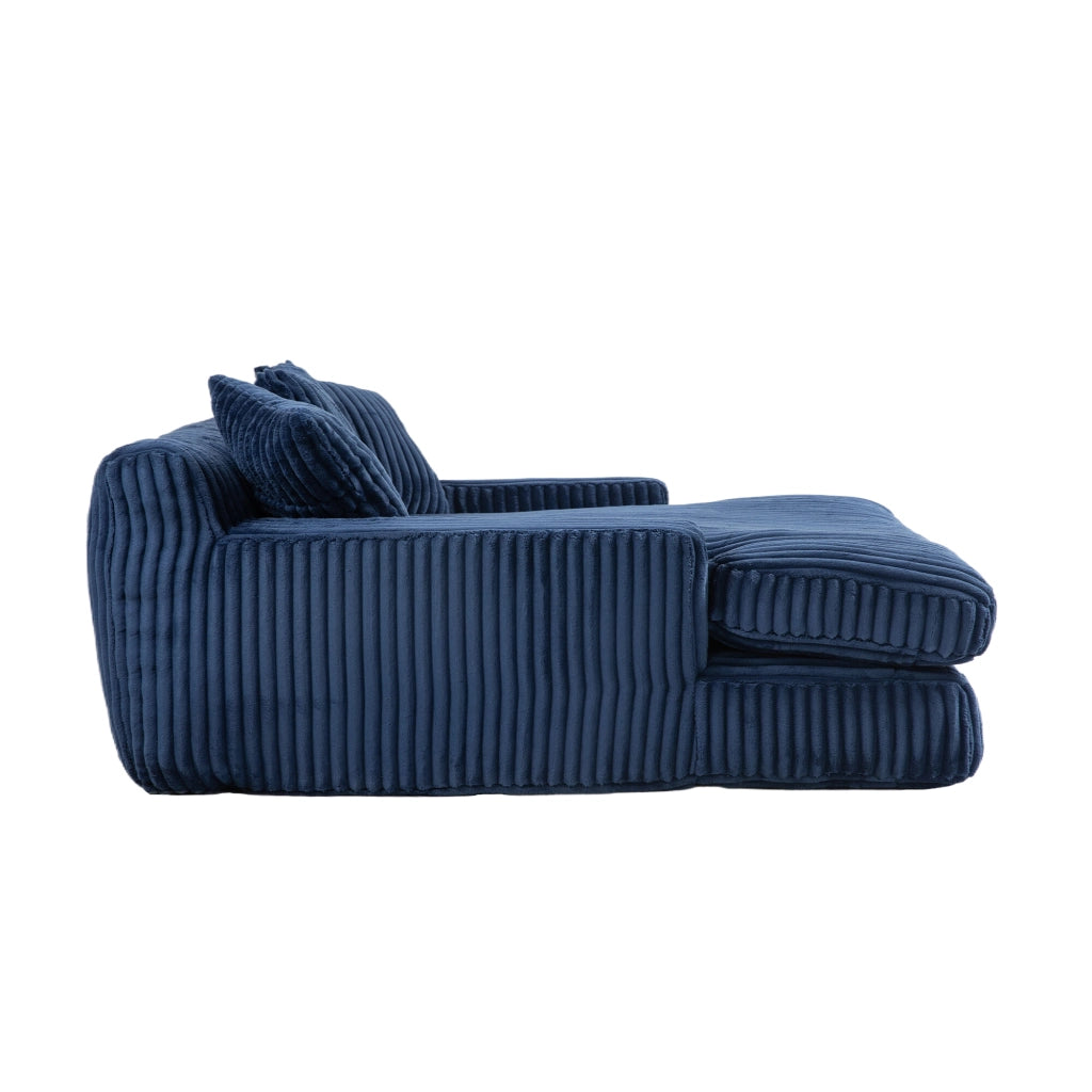 Divano letto moderno - Zephmum- 3 cuscini morbidi blu marino