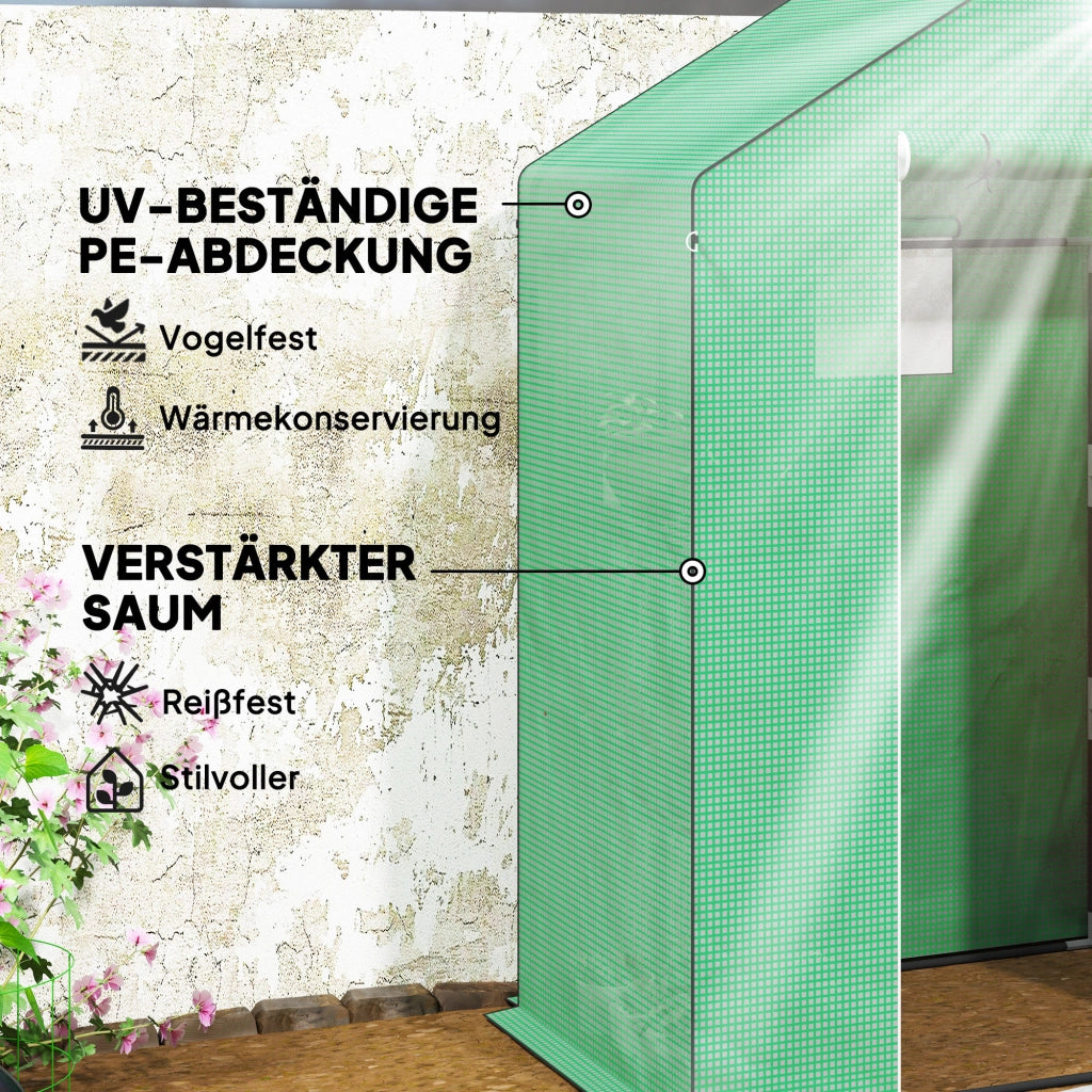Serra da Giardino con Ripiani ¨C Xylo ¨C 143x74x190 cm Verde