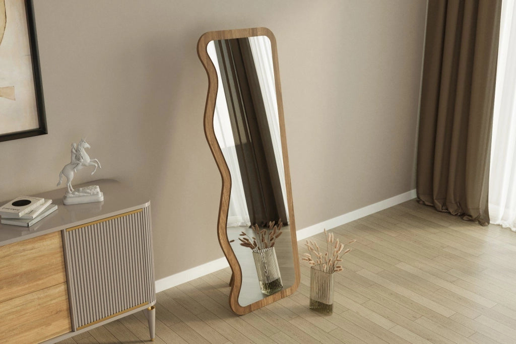 Specchio in legno "Asel" - 50 x 160 cm - Marrone