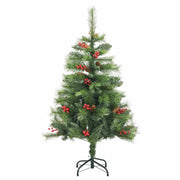 Albero Natale Artificiale Incernierato con Pigne e Bacche 150cm 357706