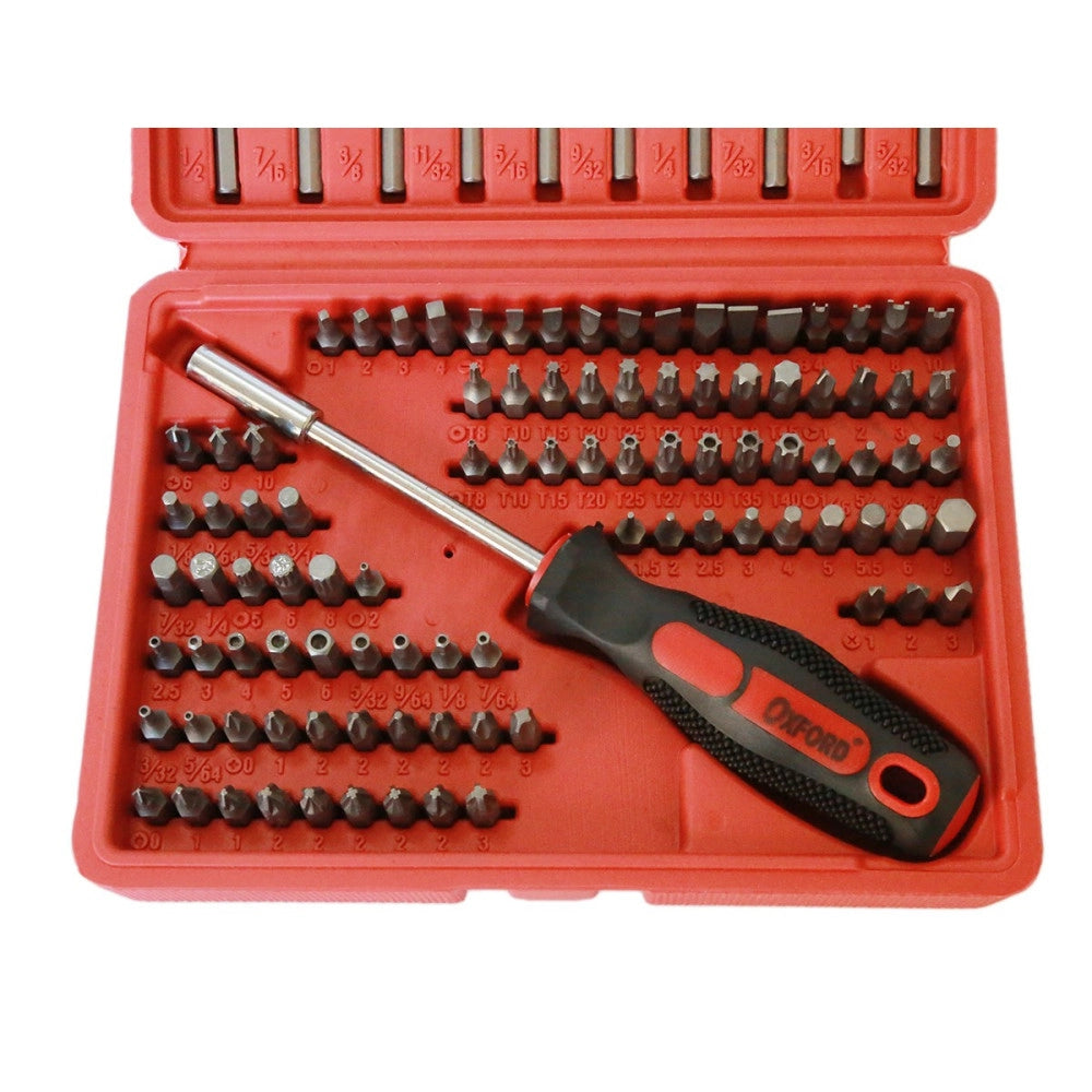 Trade Shop - Set Kit 122 Pz Inserti Cacciavite Giraite Con Prolunga Bussole Torx Valigetta -