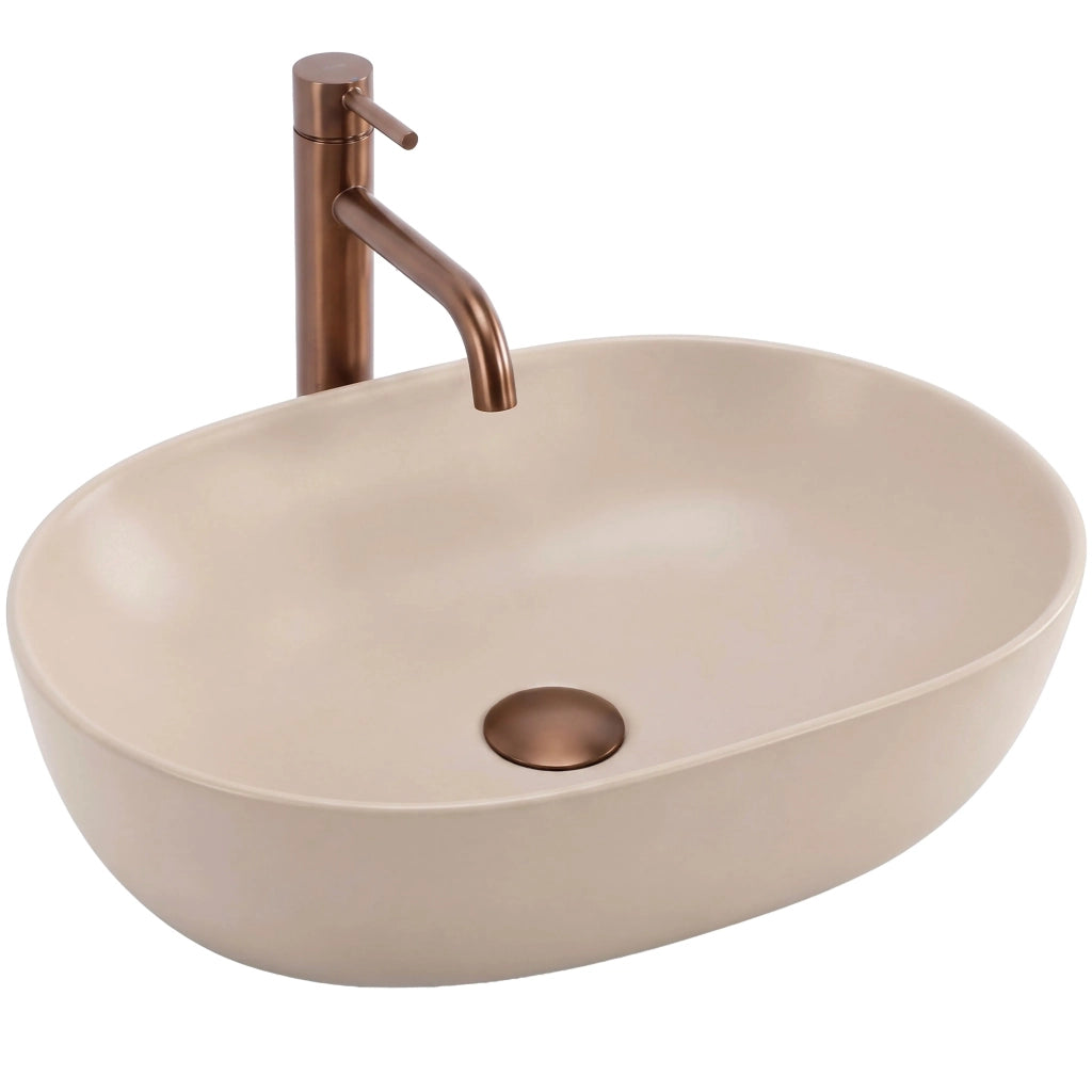 Lavabo Da Appoggio Rea Lisa Mocca Matt