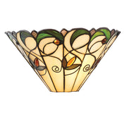 Applique Tiffany JAMELIA vetro floreale perline ambra E14 40W